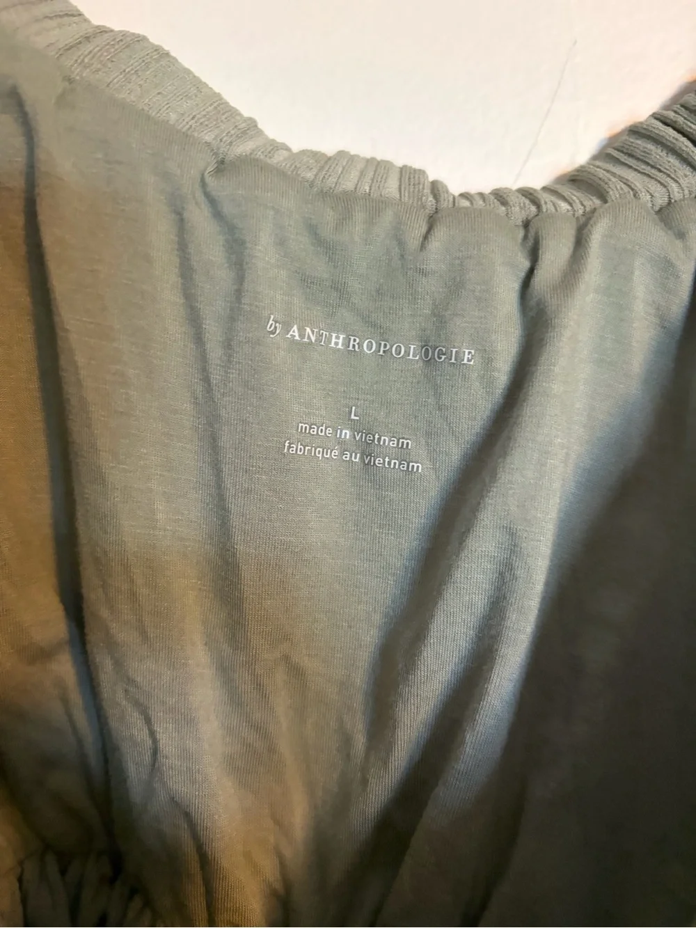 Anthropologie Sheer Ribbed Buckle Bubble Tank NWT size large - Picture 8 of 11